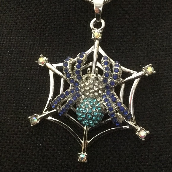 BetsyJohnsonScaryBejeweled Spider Caught In Web